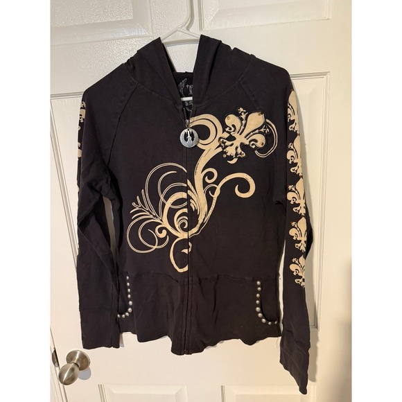 Treasure Rock embellished hoodie size large like new! - Picture 1 of 4